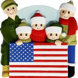 Military Family of 5 Ornament